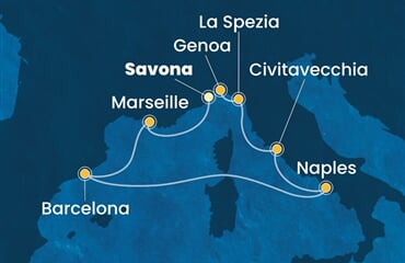 Costa Toscana - Itálie, Francie, Španělsko (ze Savony)