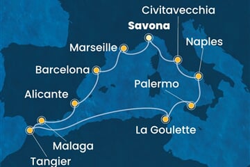 Costa Toscana - Itálie, Francie, Španělsko, Maroko, Tunisko (ze Savony)