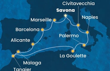 Costa Toscana - Itálie, Francie, Španělsko, Maroko, Tunisko (ze Savony)