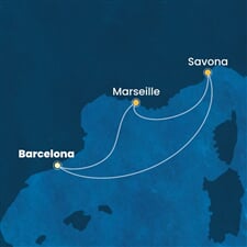 Costa Toscana - Španělsko, Itálie, Francie (z Barcelony)