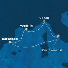 Costa Toscana - Španělsko, Itálie, Francie (z Barcelony)