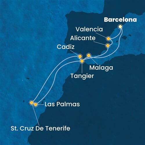 Trasa plavby CTO-BCN12A0V