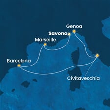 Costa Toscana - Itálie, Francie, Španělsko (ze Savony)