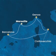 Costa Toscana - Francie, Španělsko, Itálie (z Marseille)