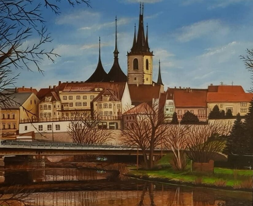 Louny   akryl plátno na desce, 50x40, 04 22 (2)