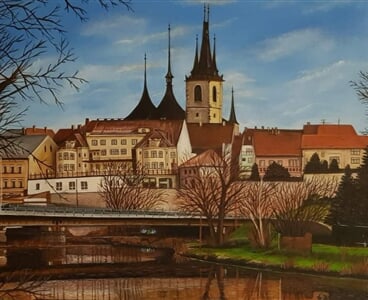Louny   akryl plátno na desce, 50x40, 04 22 (2)