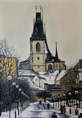 Chrám sv. Mikuláše v zimě, Louny