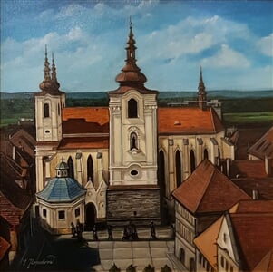 Žatec, akryl