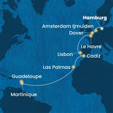 Costa Favolosa - Německo, Nizozemí, Velká Británie, Francie, Portugalsko, ... (Hamburk)