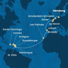 Costa Favolosa - Německo, Nizozemí, Velká Británie, Francie, Portugalsko, ... (Hamburk)