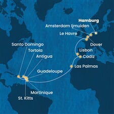 Costa Favolosa - Německo, Nizozemí, Velká Británie, Francie, Portugalsko, ... (Hamburk)