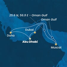 Costa Smeralda - Arabské emiráty, Omán, Katar (z Abú Dhabí)