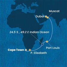 Costa Smeralda - Jihoafrická r., Mauritius, Omán, Arabské emiráty (Kapské město)