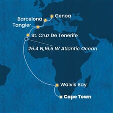 Costa Smeralda - Jihoafrická r., Namíbie, Španělsko, Maroko, Itálie (Kapské město)