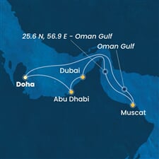 Costa Smeralda - Katar, Arabské emiráty, Omán (Dauhá)