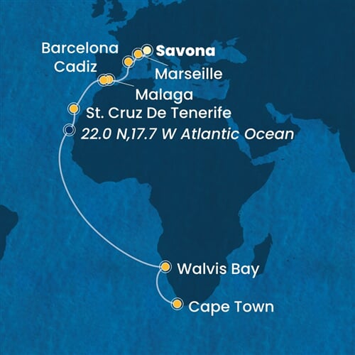 Trasa plavby CSM-SVN21A0T