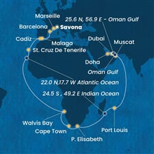Costa Smeralda - Itálie, Francie, Španělsko, Namíbie, Jihoafrická r., ... (ze Savony)