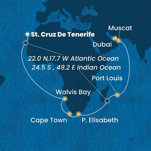 Trasa plavby CSM-TCI30A09