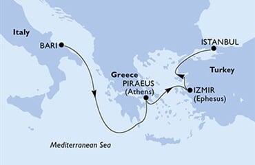 MSC Lirica - Itálie, Řecko, Turecko (Bari)