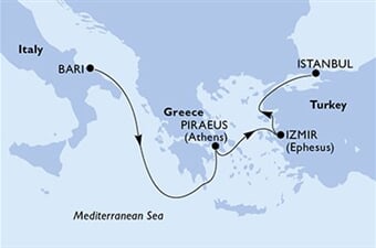 MSC Lirica - Itálie, Řecko, Turecko (Bari)