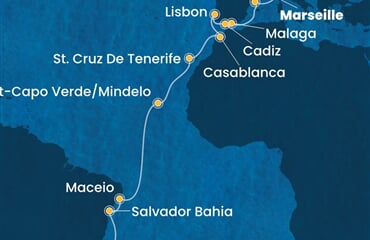 Costa Diadema - Francie, Itálie, Španělsko, Portugalsko, Maroko, ... (z Marseille)