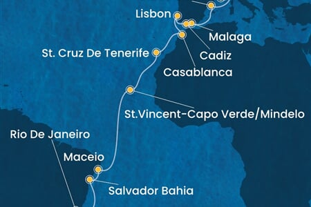 Costa Diadema - Francie, Itálie, Španělsko, Portugalsko, Maroko, ... (z Marseille)
