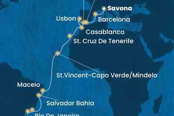 Costa Diadema - Itálie, Španělsko, Portugalsko, Maroko, Kapverdy, ... (ze Savony)