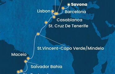 Costa Diadema - Itálie, Španělsko, Portugalsko, Maroko, Kapverdy, ... (ze Savony)