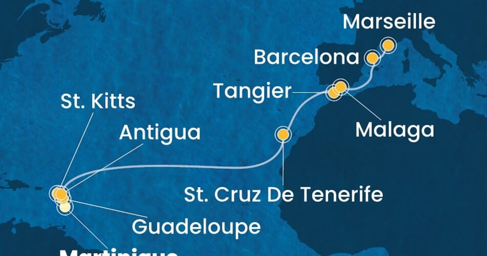 Trasa plavby CFA-FDF16A05