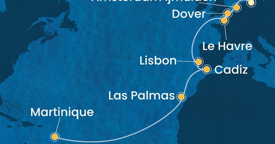 Trasa plavby CFA-HAM17A04