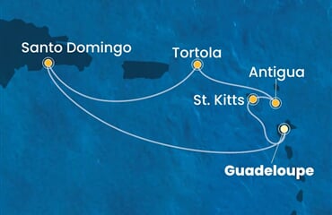 Costa Favolosa - Nizozemské Antily, Panenské o. (britské), Dominikán.rep. (Pointe-a-Pitre)