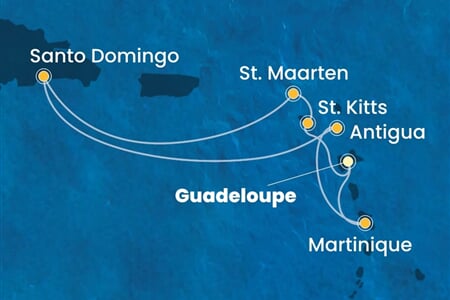 Costa Favolosa - Nizozemské Antily, Dominikán.rep. (Pointe-a-Pitre)