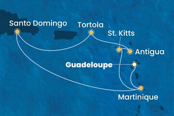 Costa Favolosa - Nizozemské Antily, Panenské o. (britské), Dominikán.rep. (Pointe-a-Pitre)