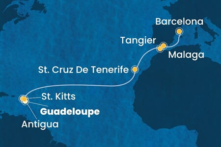 Costa Favolosa - Nizozemské Antily, Španělsko, Maroko (Pointe-a-Pitre)