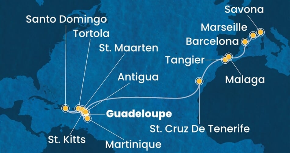 Trasa plavby CFA-PTP23A0C