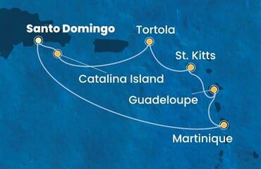 Costa Favolosa - Dominikán.rep., Nizozemské Antily, Panenské o. (britské) (Santo Domingo)