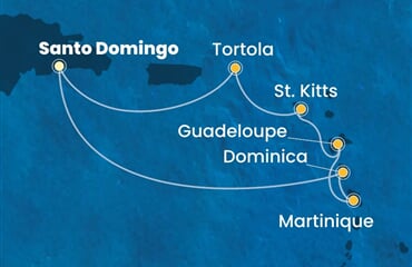 Costa Favolosa - Dominikán.rep., Dominika, Nizozemské Antily, Panenské o. (britské) (Santo Domingo)