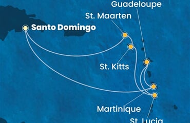 Costa Favolosa - Dominikán.rep., Nizozemské Antily (Santo Domingo)