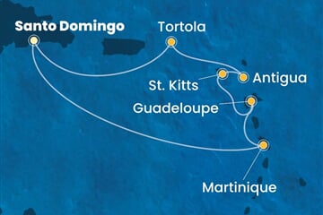 Costa Favolosa - Dominikán.rep., Nizozemské Antily, Panenské o. (britské) (Santo Domingo)