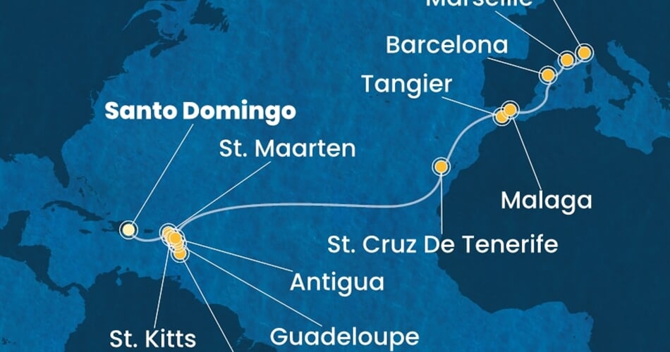 Trasa plavby CFA-SDQ20A00