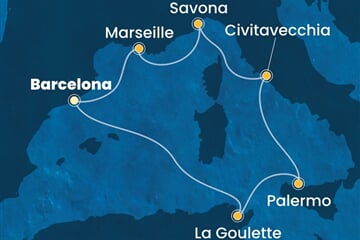Costa Pacifica - Španělsko, Tunisko, Itálie, Francie (z Barcelony)