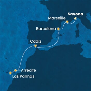 Trasa plavby CPA-SVN07A5A