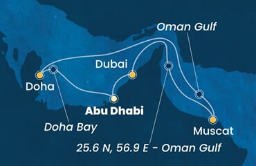 Costa Smeralda - Arabské emiráty, Omán, Katar (z Abú Dhabí)