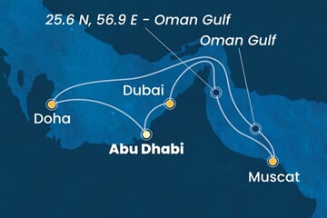 Costa Smeralda - Arabské emiráty, Omán, Katar (z Abú Dhabí)