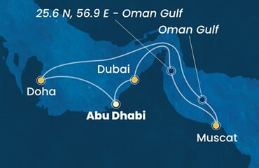 Costa Smeralda - Arabské emiráty, Omán, Katar (z Abú Dhabí)