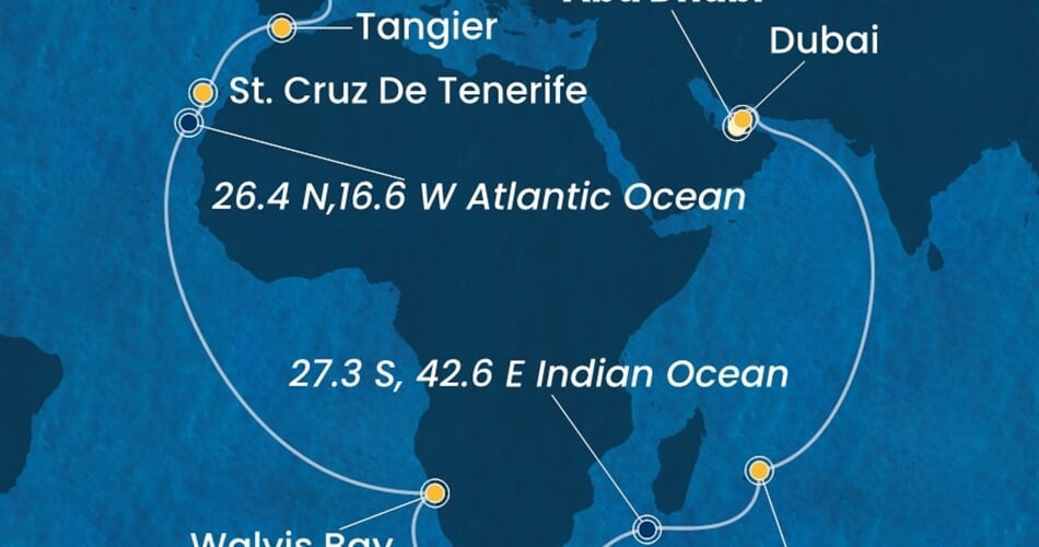 Trasa plavby CSM-AUH35A06
