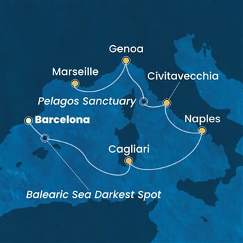 Trasa plavby CSM-BCN06A1T
