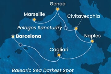 Costa Smeralda - Španělsko, Itálie, Francie (z Barcelony)