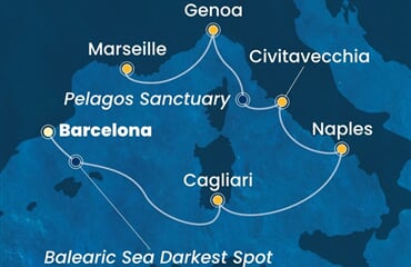 Costa Smeralda - Španělsko, Itálie, Francie (z Barcelony)