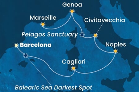 Costa Smeralda - Španělsko, Itálie, Francie (z Barcelony)